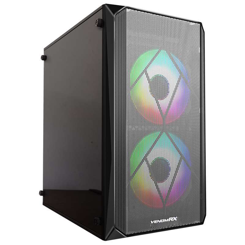 Casing VENOMRX NEMESIS - Casing GAMING Micro ATX / ACRYLIC SIDE TRANSPARAN / INCLUDE 2 FAN RGB 12CM