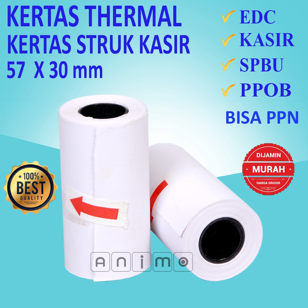 

KERTAS THERMAL - KERTAS STRUK KASIR 57 X 30 MM