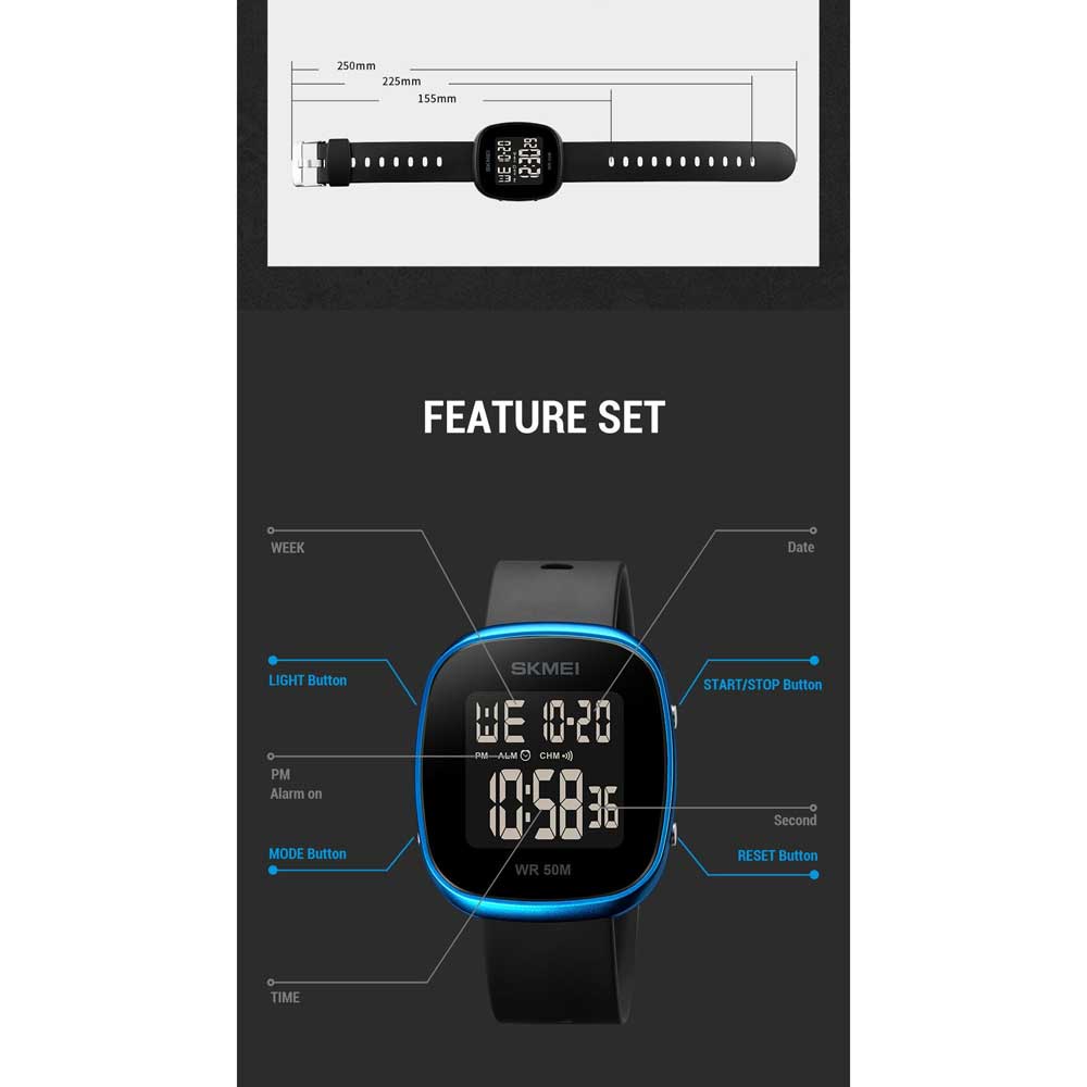 SKMEI Jam Tangan Digital Pria Strap Silicone - 1843