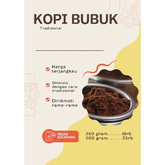 

Kopi Bubuk Tradisional
