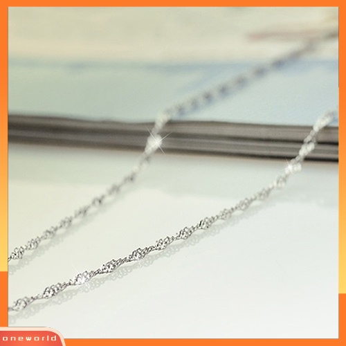 [WONE] Pesona Perhiasan Kalung Rantai Wanita Berlapis Perak Gelombang Air DIY Untuk Pesta Prom