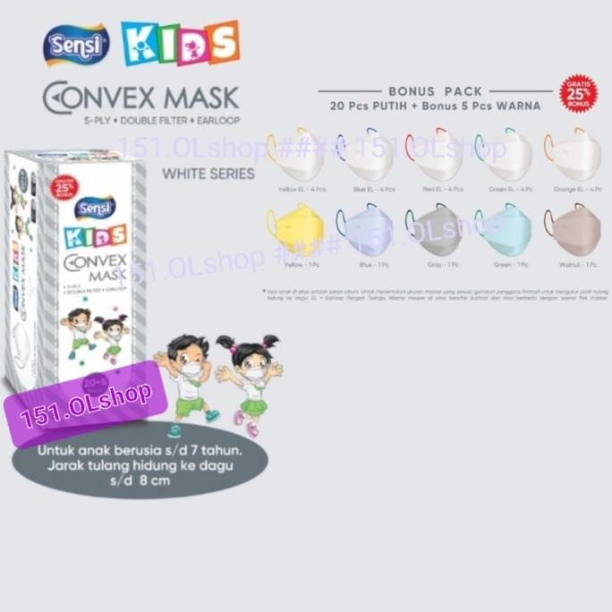 SENSI Convex Mask Kids 5ply EarLoop Anak Bukan Duckbill Kids KN95 KF94