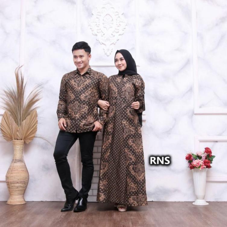 Batik couple keluarga batik lengan panjang gamis batik gamis outer batik seragam couple keluaga mode