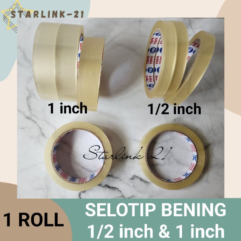 

SELOTIP BENING 1 INCH & 1/2 INCH | Selotip Bening 24mm & 12mm