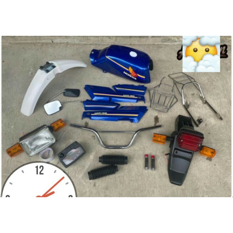 Cover Bodi Honda Win 100 Body Fullset Honda Win 100 Warna Biru