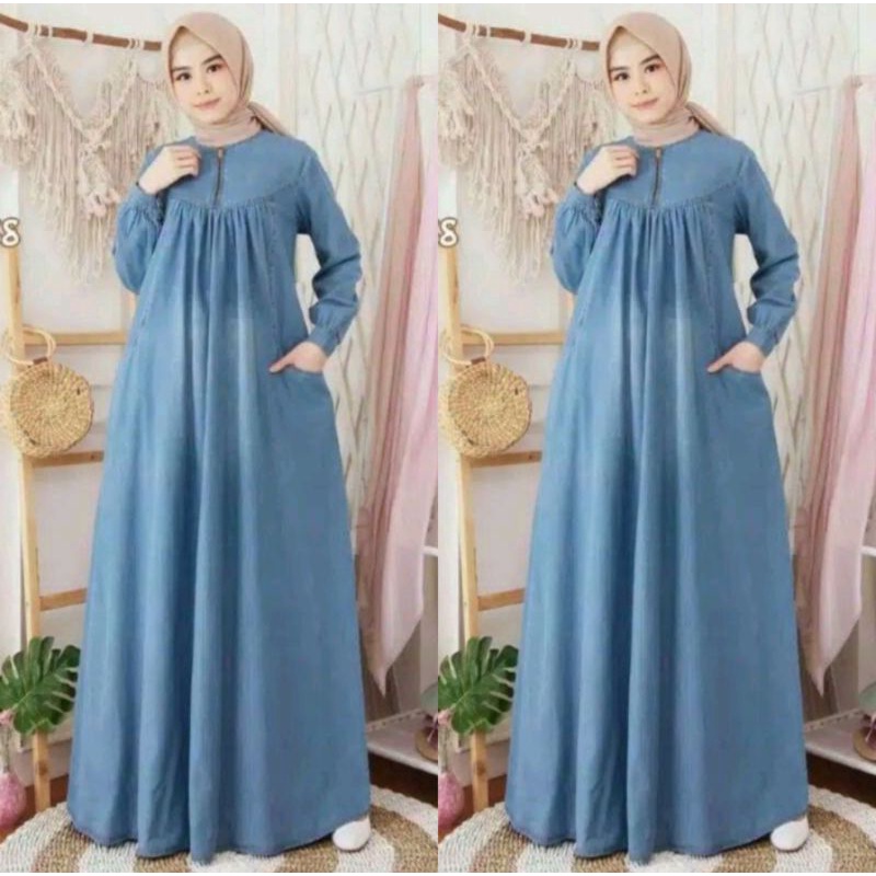 Dress Jins Laku - Gamis Levis Mewah Dan Elegan - Fashion Muslimah
