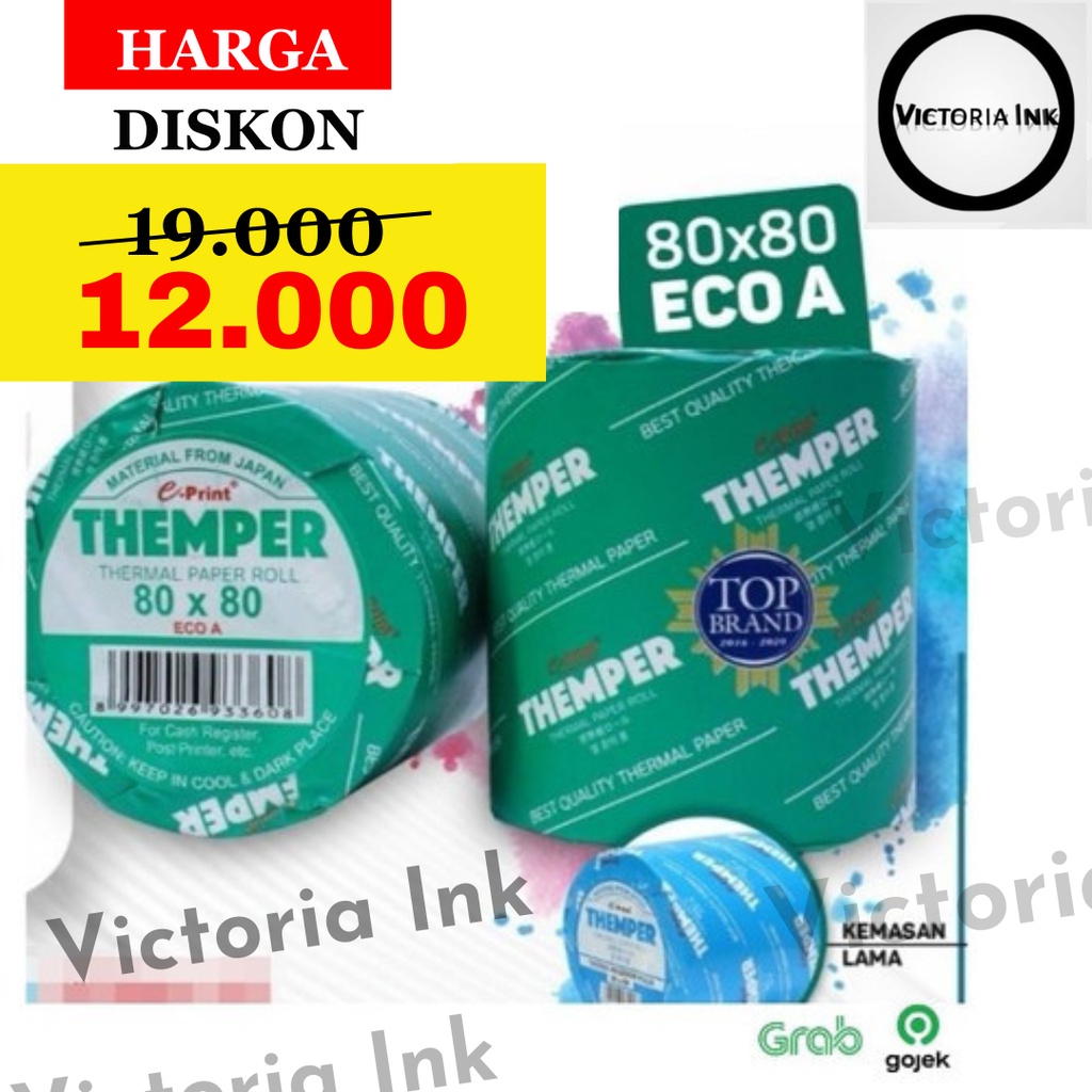 Kertas Thermal 80x80 Eco A Eco B Themper Eprint Kertas Struk 80x80 Eco B Eco A