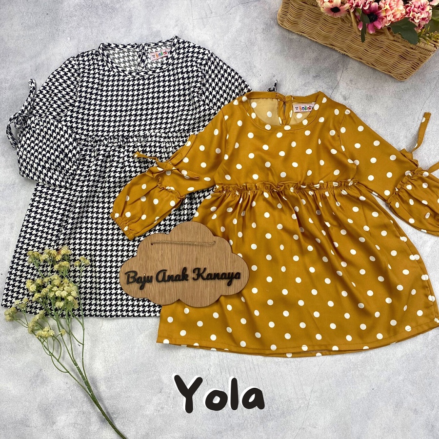 1-4TH DRESS ANAK YOLA DRESS ANAK PEREMPUAN DRESS ANAK PEREMPUAN