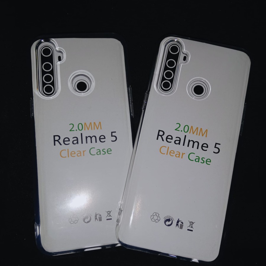 REALME 5 5I 5S 5 PRO CLEAR CASE 2MM TPU HD SILIKON SOFTCASE BENING