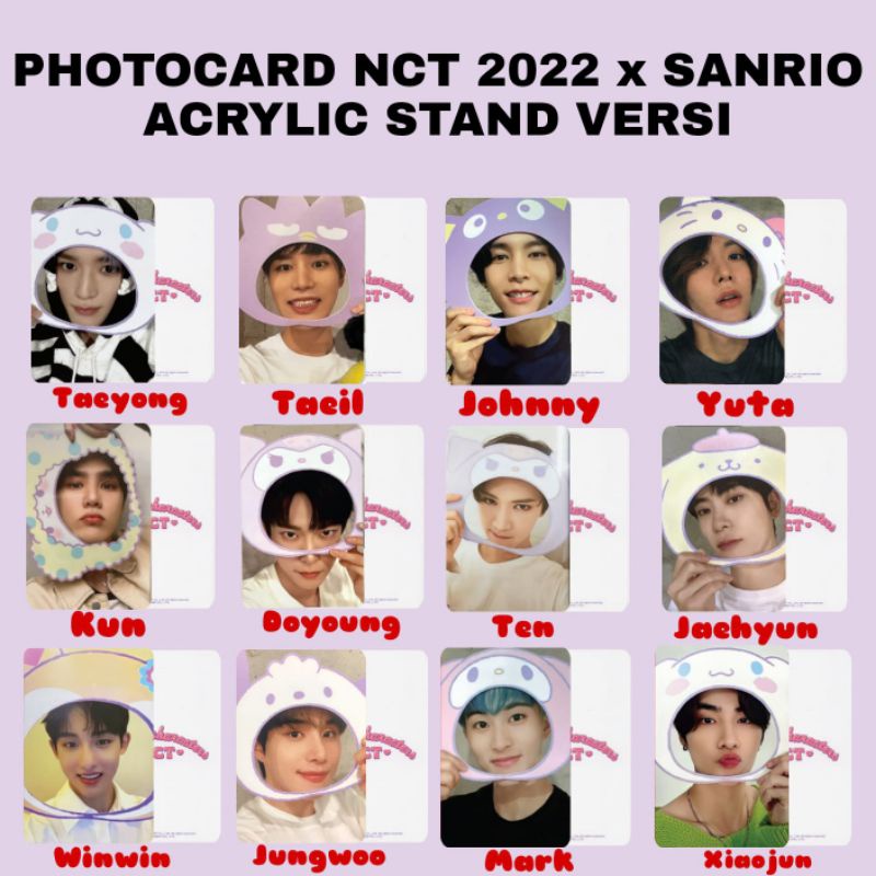 UNOFFICIAL PHOTOCARD NCT 2022 x SANRIO - ACRYLIC STAND & TRADING CARD A MURAH KPOP