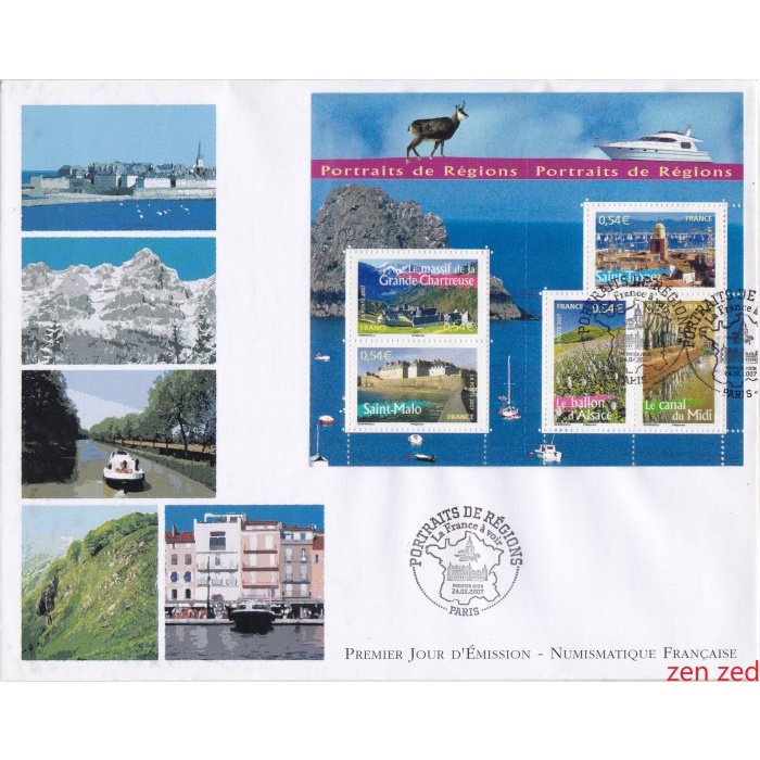 

A234 Perangko FDC SHP Prancis 2007 Regions of France 1 Pcs Unused