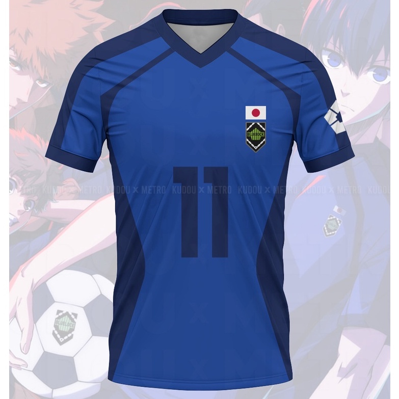 Jersey Blue Lock Yoichi Isagi Fullprint Anime Manga Premium Unisex