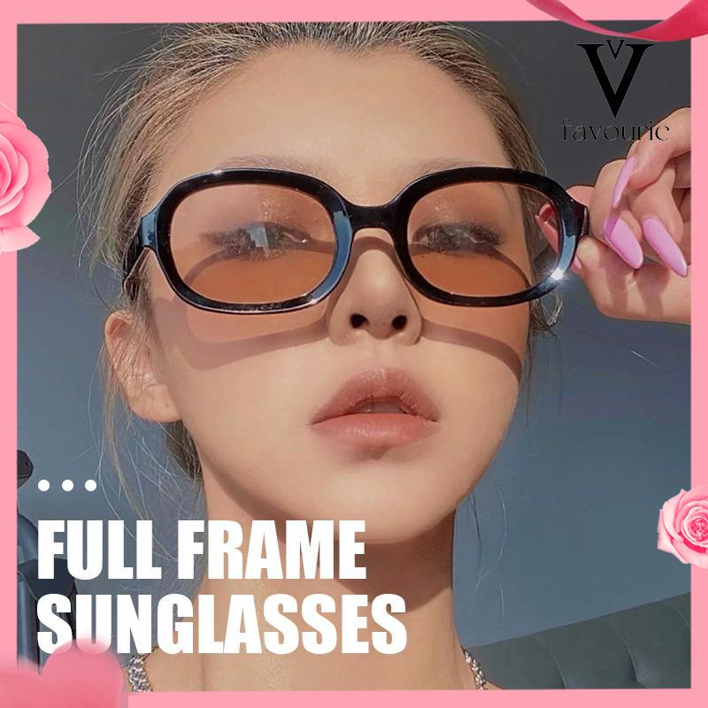 CODKacamata Bingkai Oval Korea Dewasa Lensa Gaya Klasik Untuk Pria Dan Wanita-FA