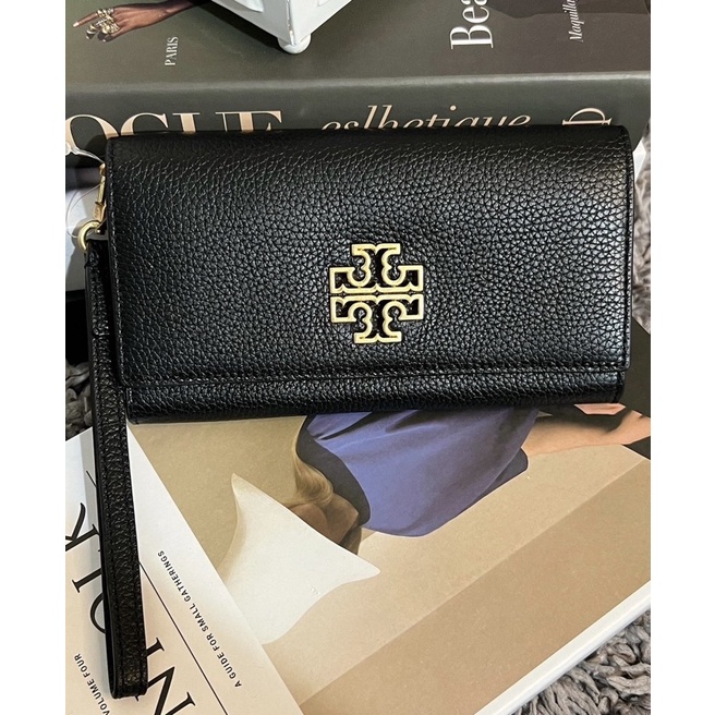 TB britten flap envelope wallet black