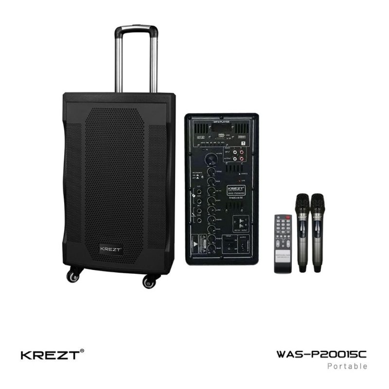 PORTABLE WIRELESS PA AMPLIFIER 15 INCH KREZT WAS P20015C ORIGINAL