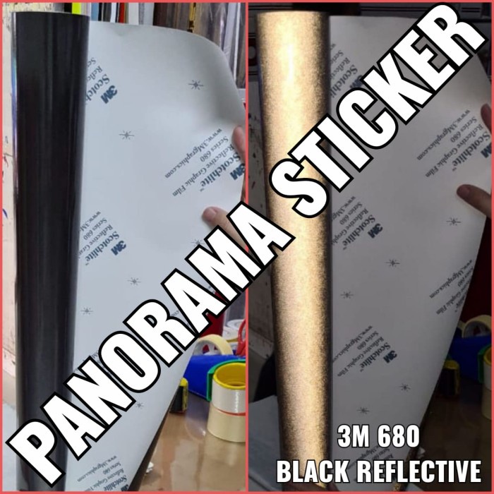 

Stiker Sticker Reflective 3M 680 (Black / Hitam)