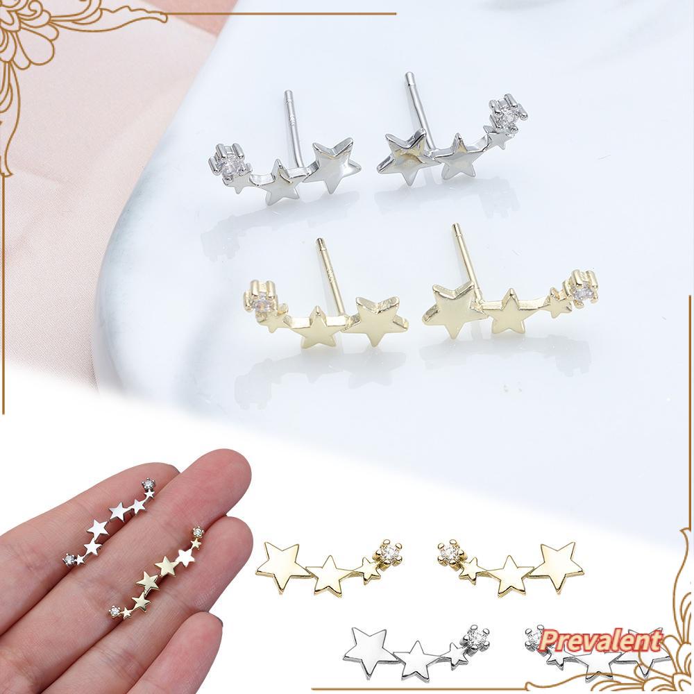 Preva Bintang Anting Hoop Anting Pesta Perhiasan Aksesoris Indah925 Perak