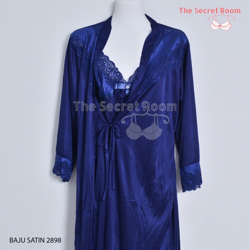 TALLY BAJU TIDUR KIMONO / LINGERIE SET 2898 I FREE SIZE I BAHAN SATIN PREMIUM