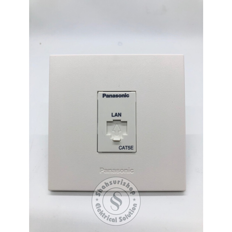 STOP KONTAK OUTLET DATA CAT5E PANASONIC + FRAME PUTIH WESJ78019