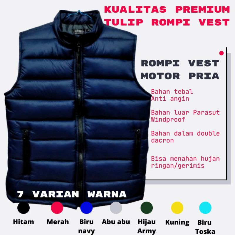 Jual Jaket Rompi Motor Parasut Pria Cocok Untuk Touring Shopee Indonesia