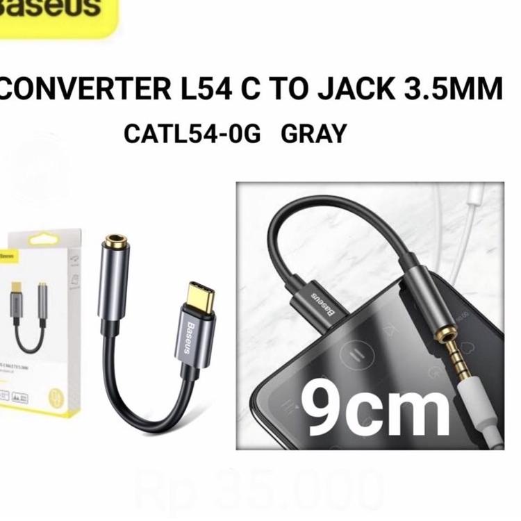 Big Sale Baseus Audio Adapter Headset Asus ROG 3 / Samsung S22 Ultra Type C to Jack 3.5mm Splitter