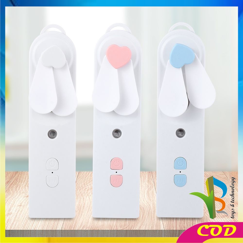 RB-K64 Kipas Angin Nano Spray USB Portable Kipas Angin 2 in 1 dengan Humidifier Pocket Fan USB Rechargeable