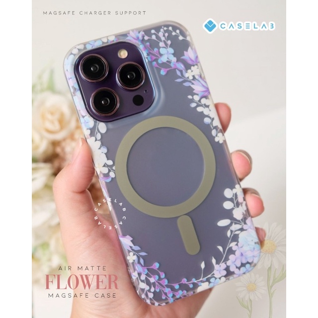 CASE FLOWER AIR MATTE MAGSAFE KOREAN DESIGN PREMIUM PRINT 14PROMAX 14PRO 14PLUS 14 13PROMAX 13PRO 13 12PROMAX 12PRO 12 11PROMAX 11PRO 11 ANTI SHOCK