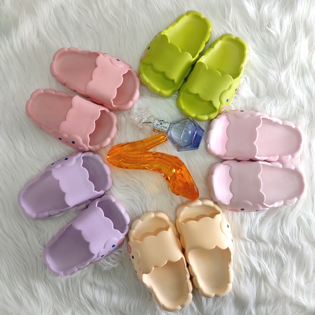 [ Pplus ] Sandal Selop Anak Lucu / Sandal Anak Warna Warni / Sandal Anak Slip On Size 24-29