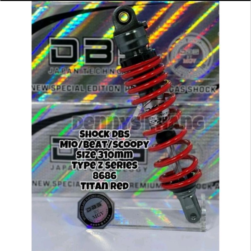 Shockbreaker DBS 8686 Z Series 310mm/Mio soul Mio Sporty Mio Smile Mio GT Mio M3 Mio Z Fino Xeon Beat Old Beat Carbu Diil/330mm/Vario110 New/Vario125/Vario150/Vario160/Beat Street Scoopy fi new Lexy Dill