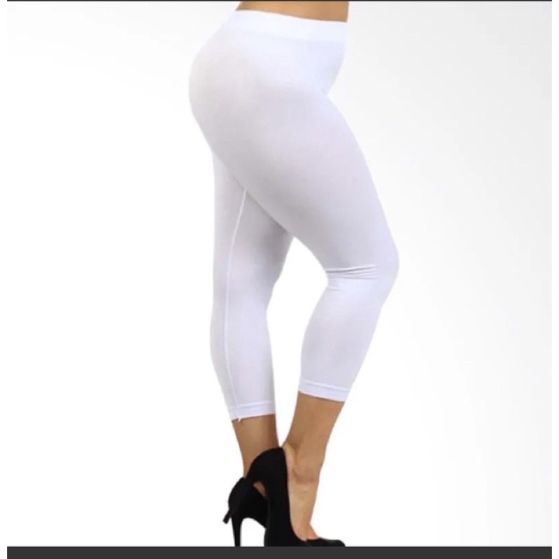 Legging Putih Panjang Spandek Wanita (Jumbo)