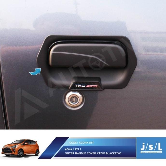 TERMURAH Outer Cover Variasi Pintu Mobil NEW Agya Ayla 2017 Blacktivo JSL