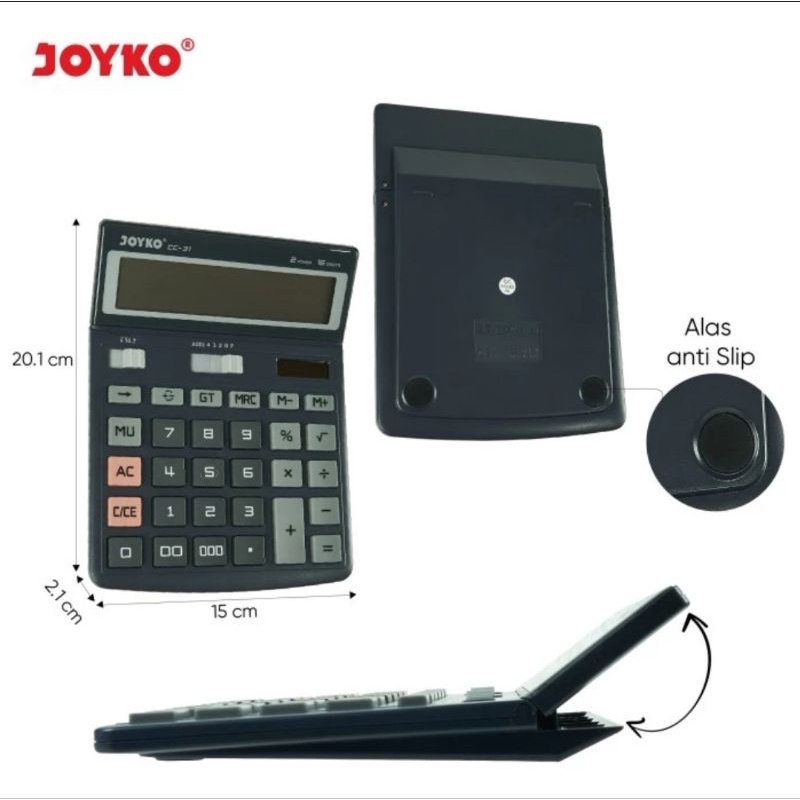 JOYKO CC-31 Kalkukator Pajak 16 Digit / Akuntansi Calculator Big LCD