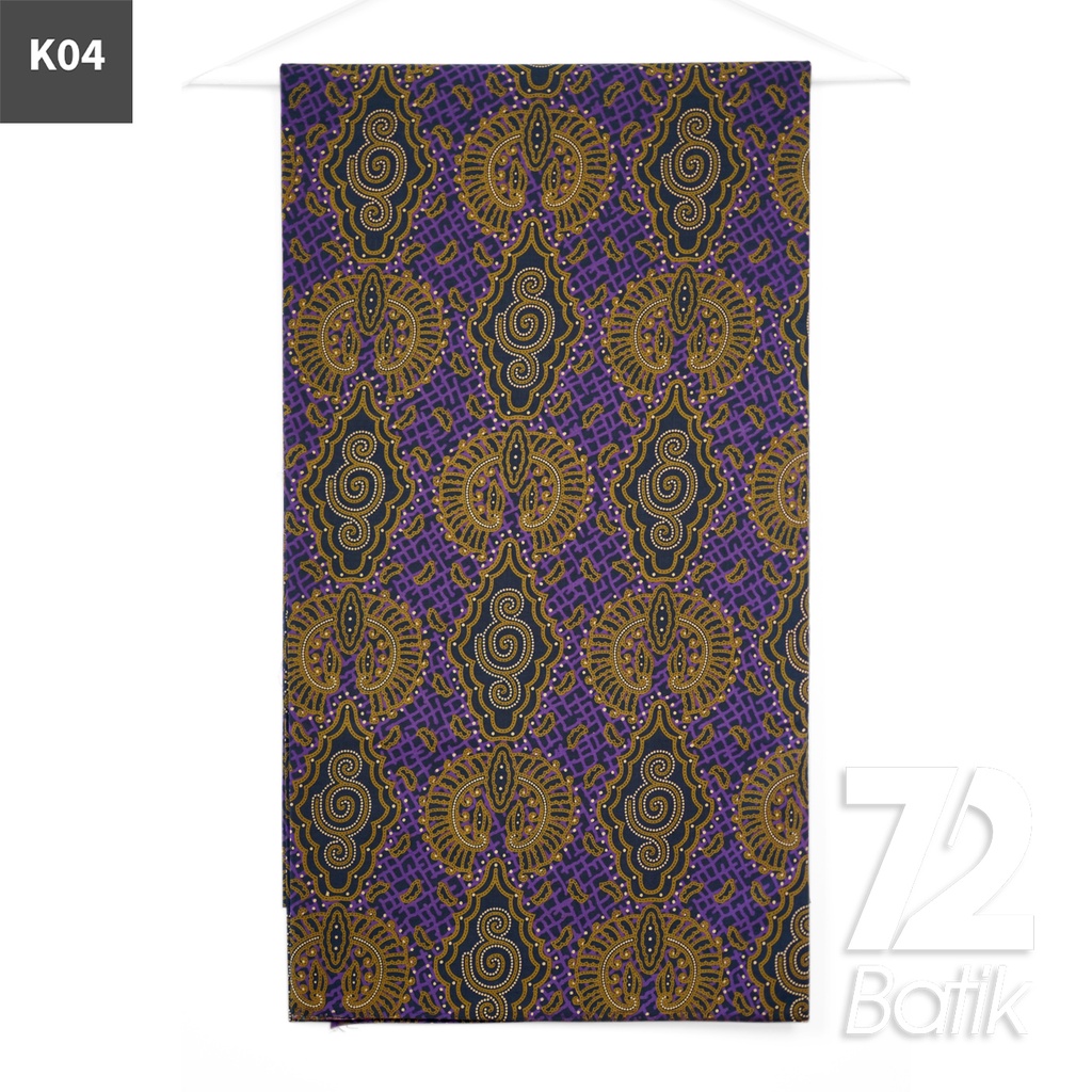 KAIN BATIK KATUN Premium Motif Klasik Warna Ungu Gold 722999 Cap 72IL Jarik Jarit Samping Kebat Panjang Batik Katun Modern Premium Bahan Seragam Batik Pernikahan Kantor Keluarga Murah Kamen Jadi Batik Bali Lembaran