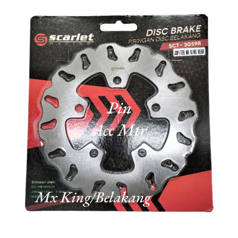 Piringan Disc Cakram Belakang Motor Mx King/Jupiter MX Old New/Vixion Old New 2012/2017/Jupiter MX New Rear Diameter 200mm Scarlet Racing Original