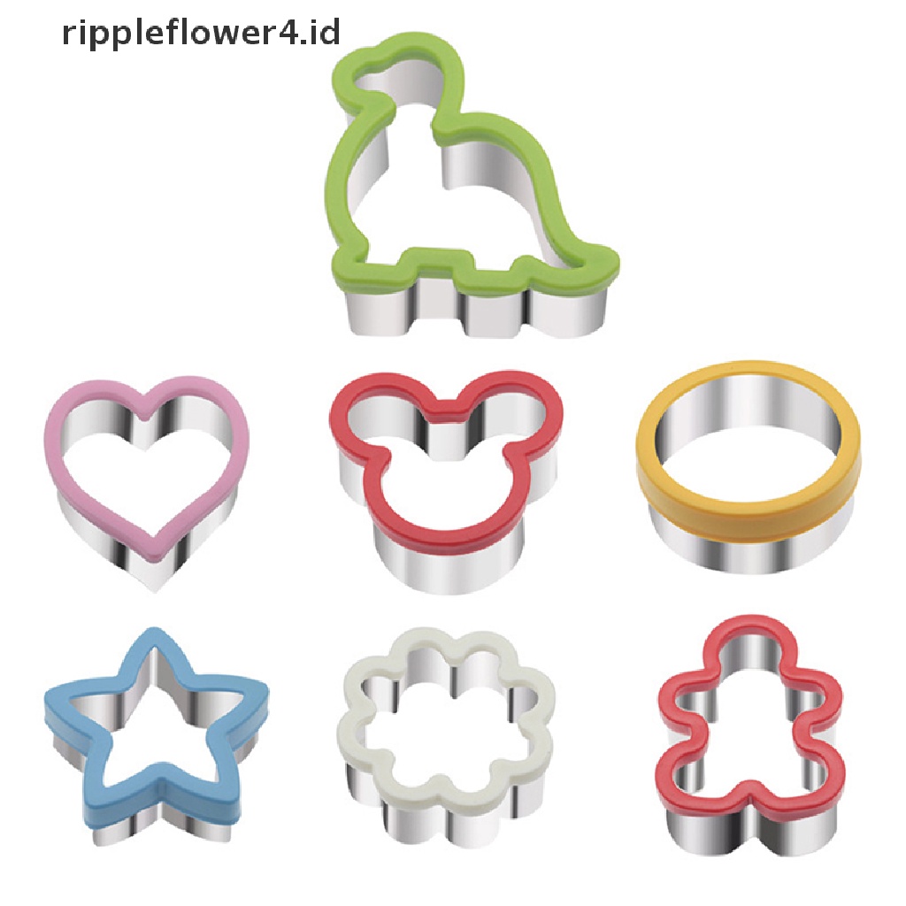 {rippleflower4.id} Sandwich Cutters Plastik Stainless Steel DIY Kartun Hewan Pemotong Roti Cetakan~