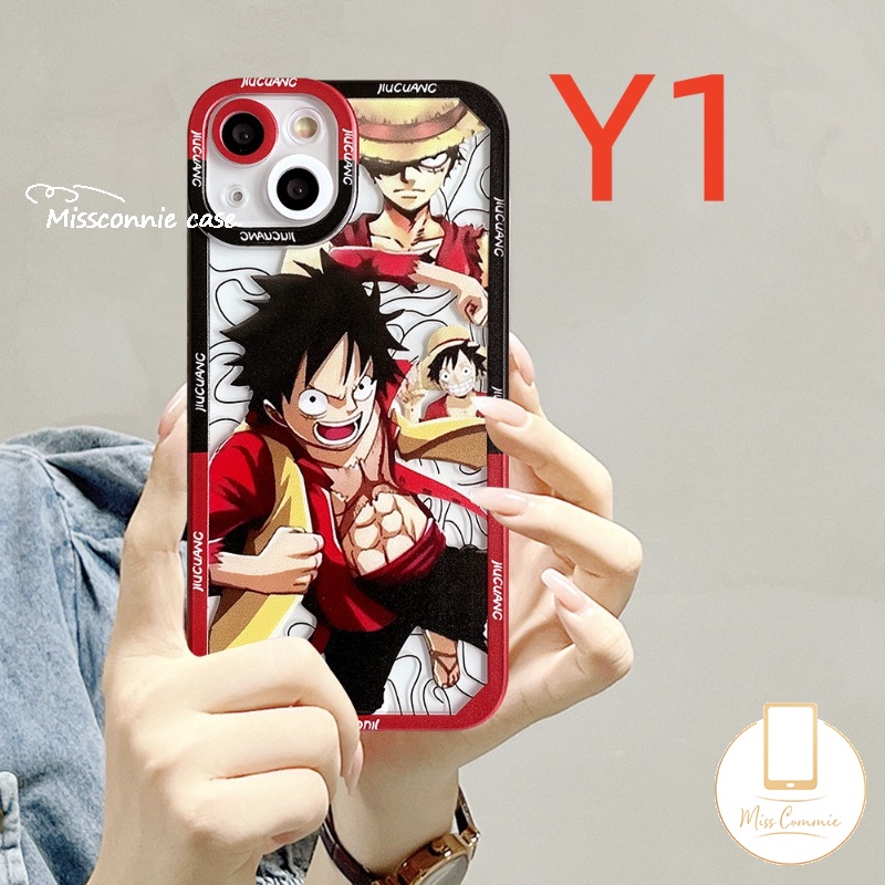 Soft Case Kompatibel Untuk iPhone 11 Pro Max 7Plus 8Plus XR X XS Max 13 12 11 14 Pro Max8 7 6 6s Plus SE 2020 Shockproof Trendy Anime One Piece Cute Luffy Sauron Phone Cover