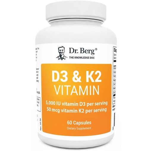 Dr Berg Vitamin D3 K2 60 Cap Jaga Kesehatan Imun Tubuh Dan Tulang ORI USA