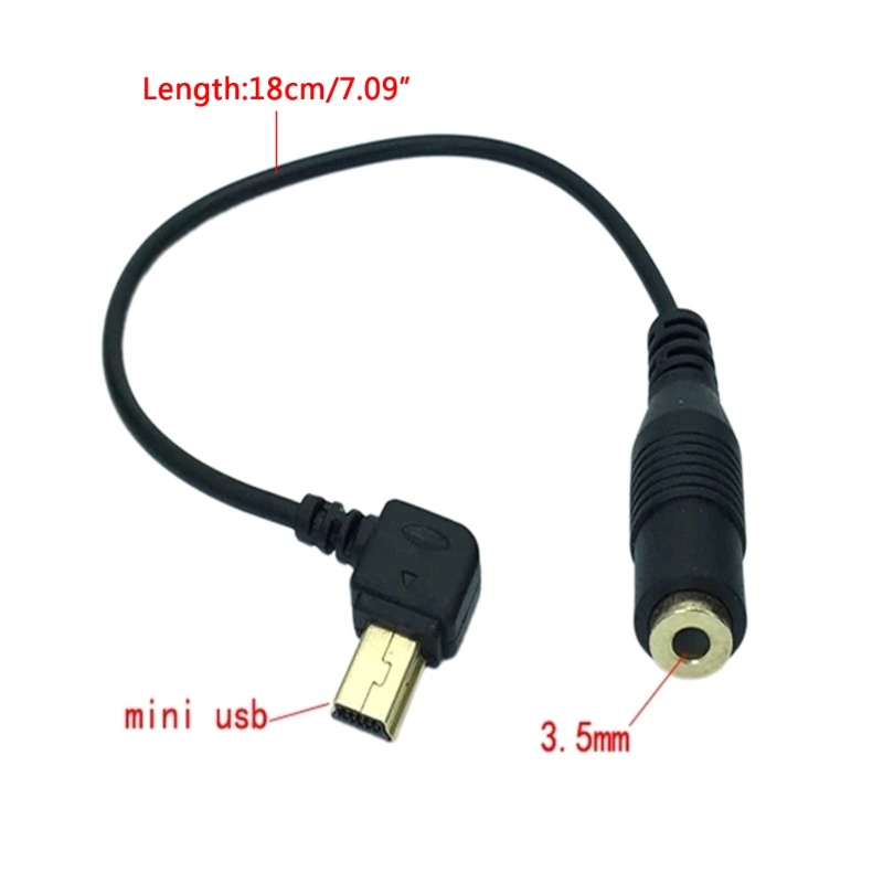 Bt Micro USB Jack to Microphone 3.5mm Earphone Headphone Adapter Socket Kabel Untuk Kamera Action Kawat 18cm/7.09in