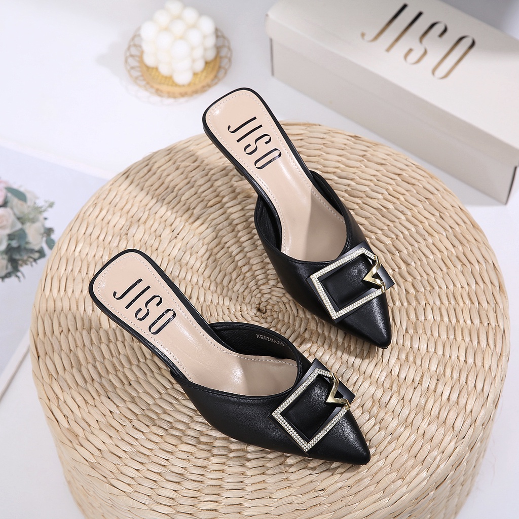 JISO RYONA KERINA-58 Sandal Pesta Wanita Heels 7cm Import