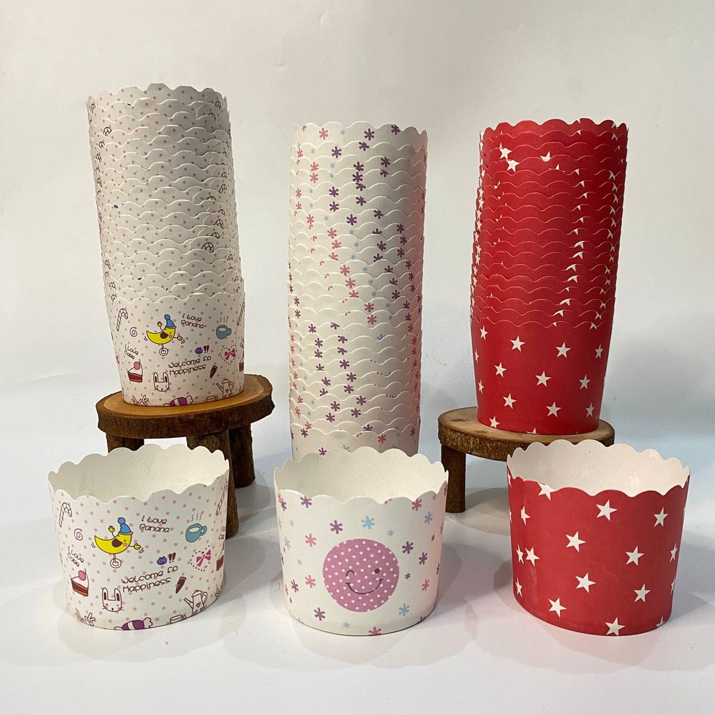 Paper Cup Muffin Medium 50 pcs/ CupCake Bolu Medium / Cup Roti