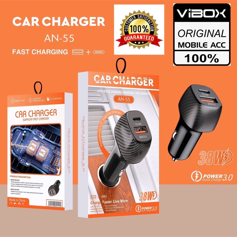 Charger Mobil Vibox AN55/Batok Saver Mobil Vibox AN55