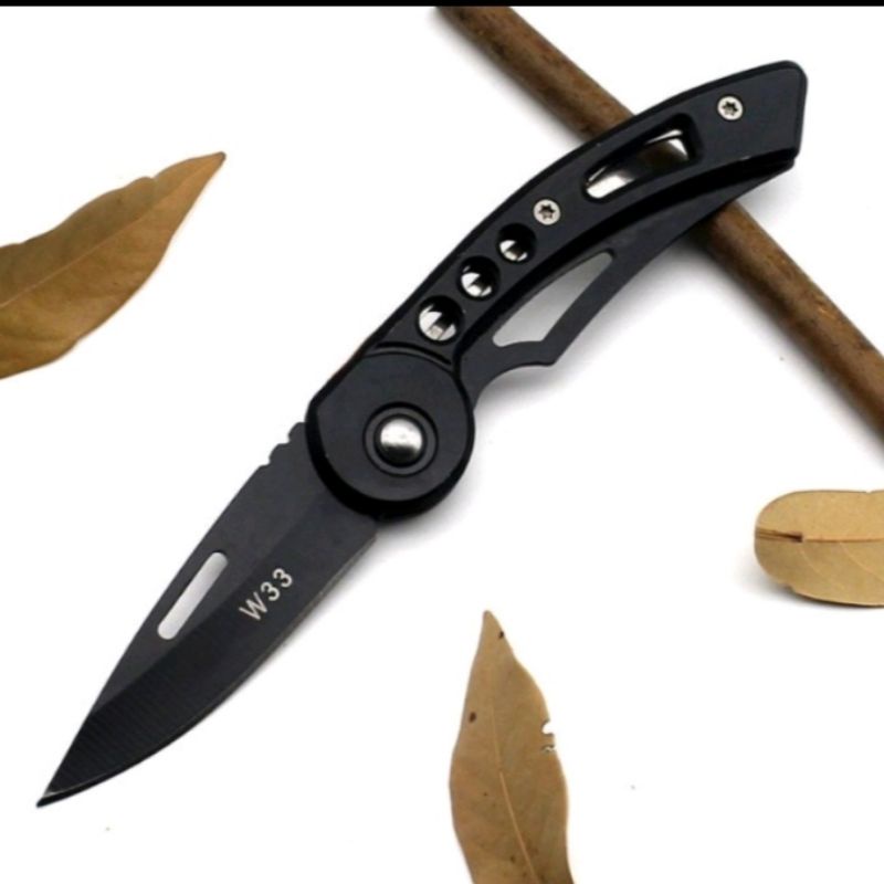 Pisau Lipat Mini Survival Knife W33 Mulitifunvtion Knifezer Tools