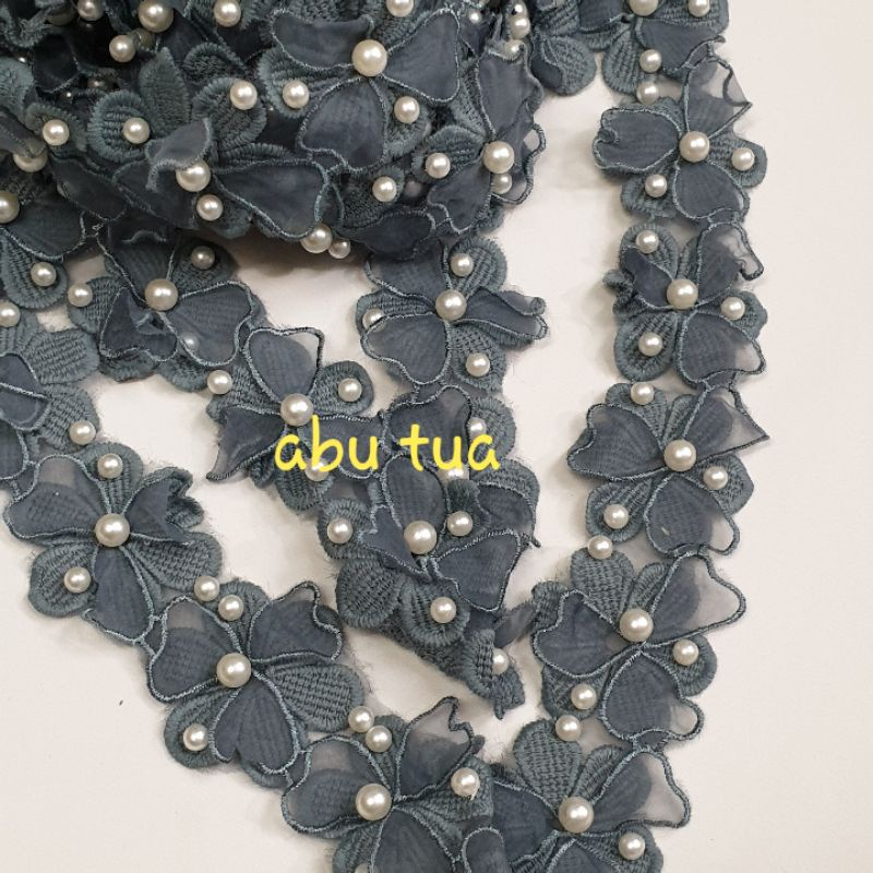 Renda Prada tile Mutiara /17 Bunga/+-85 cm