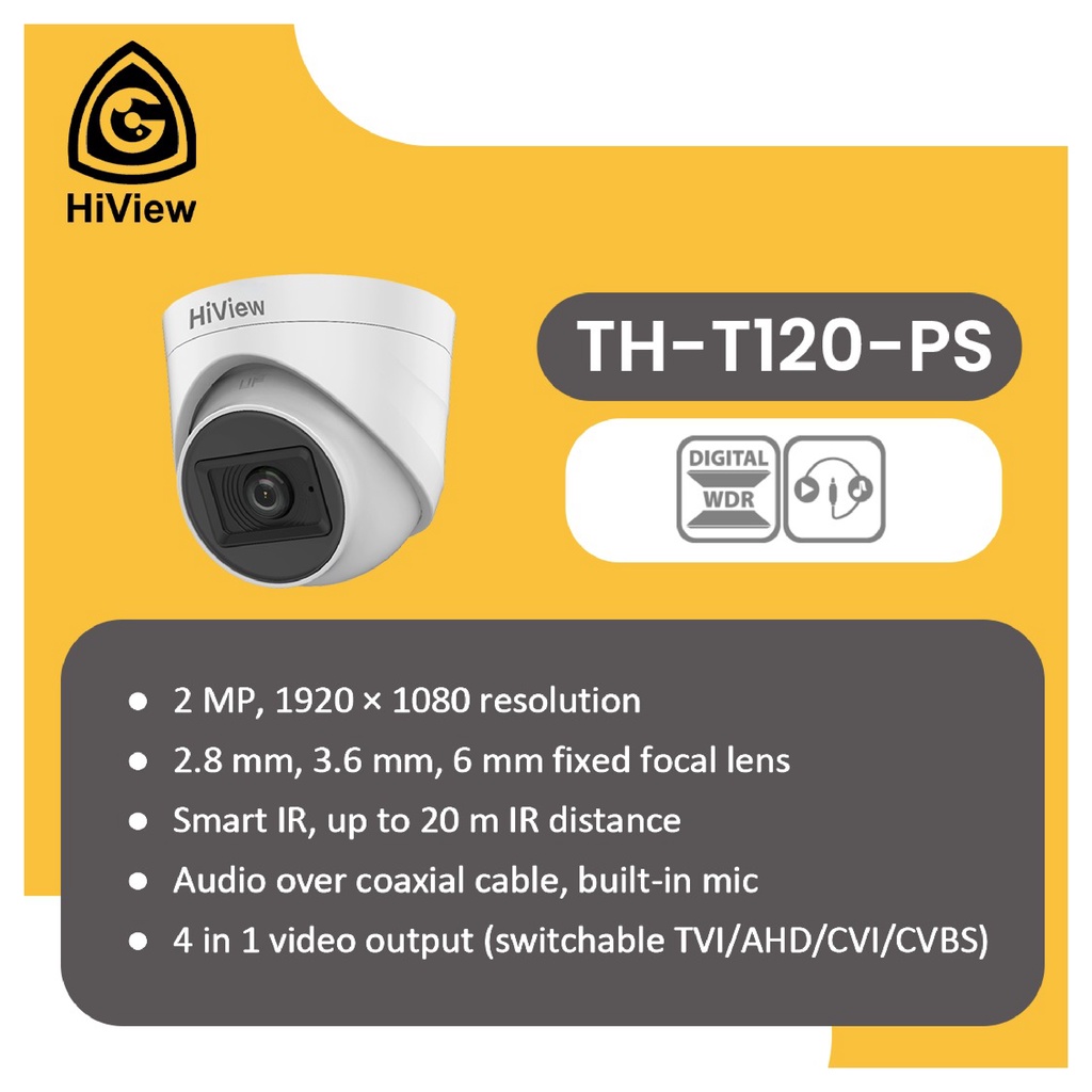 HIVIEW TH T120 PS 2MP INDOOR CAMERA