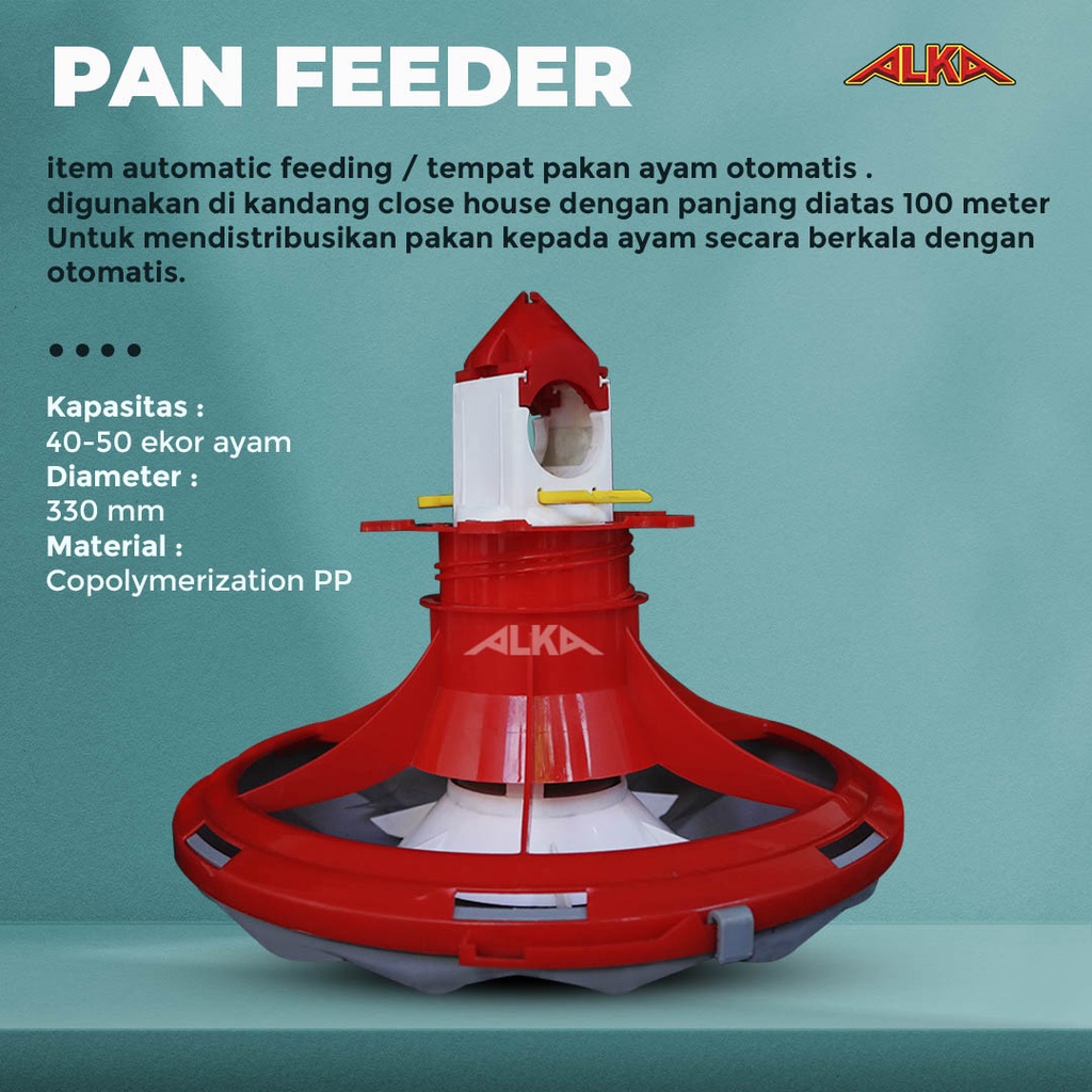 Pan Feeder - Tempat Pakan Ayam otomatis
