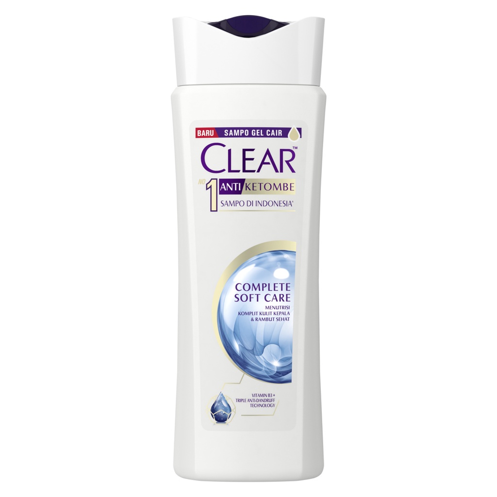 CLEAR SHAMPOO ANTI KETOMBE COMPLETE SOFT CARE 160ML -NJ