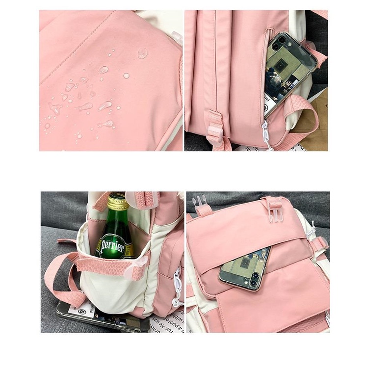 MV_Marvelouz MV804517 Tas RANSEL Nilon Remaja Wanita Include Gantungan Terbaru 2022 1kg bisa 2 tas supplier tas import EL 4517