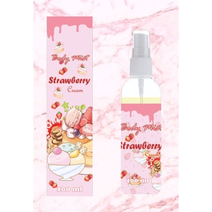 GEN - [BPOM] Parfum Body Mist Strawberry Cream 100ml Premium / Body Mist Strawberry Cream 100ml / Parfum Wanita Wangi Tahan