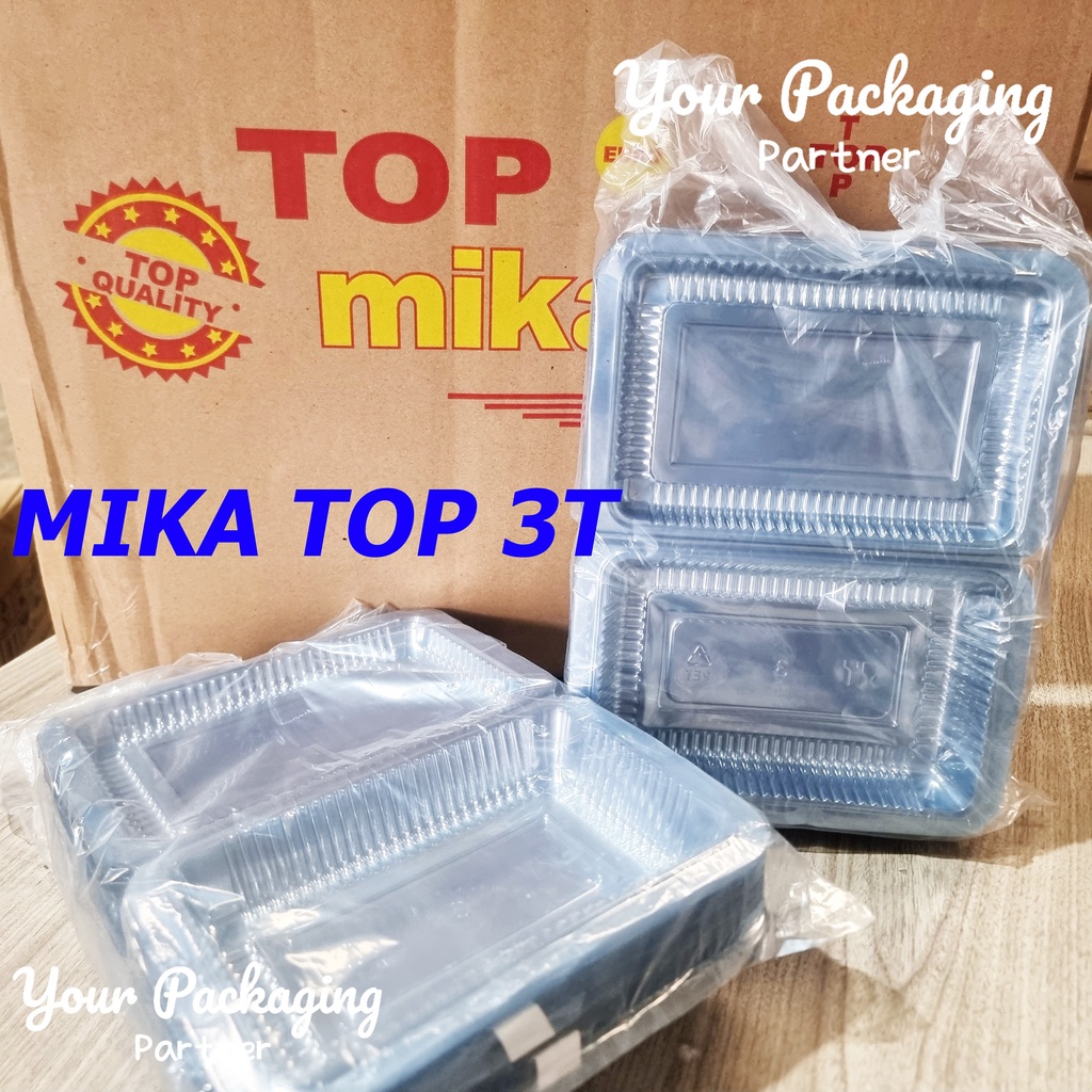 Jual (isi100) MIKA TOP 3T MIKA KUE BUNGKUS WADAH TEMPAT MAKANAN ROTI ...