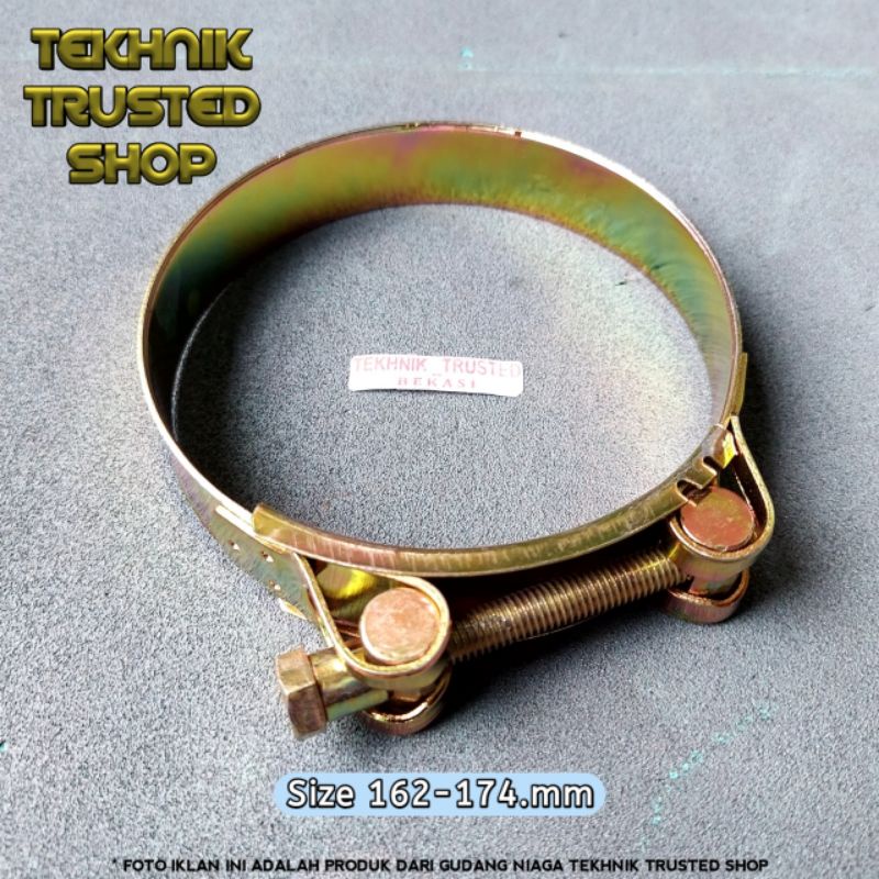 Clamp superior besi 6.1/2" ( 162-174mm ) High pressure klem selang pipa dll